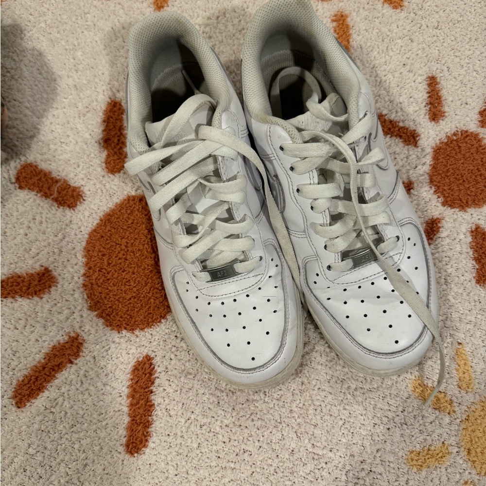 White Nike Air Force Ones - Picture 3 of 3
